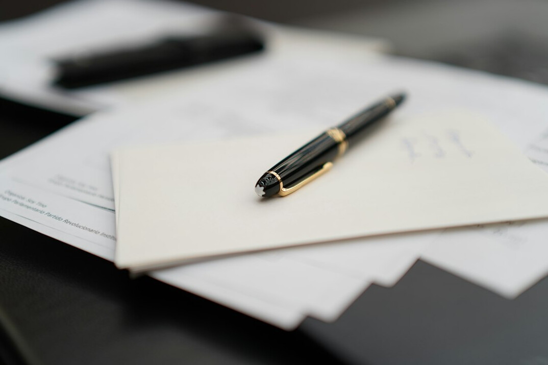 business planning documents on table